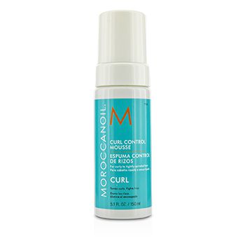 Moroccanoil,Curl,Control,Mousse,(For,Curly,to,Tightly,Spiraled,Hair)モロッカンオイル,カールコントロール,ムース,(カール・スパイラルヘア用)摩洛哥坚果油,卷发造型慕斯